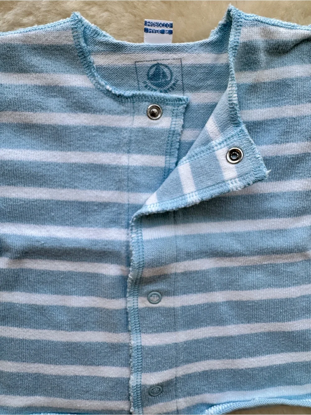 Petit Bateau designer baby wear  Blue & White Striped Top